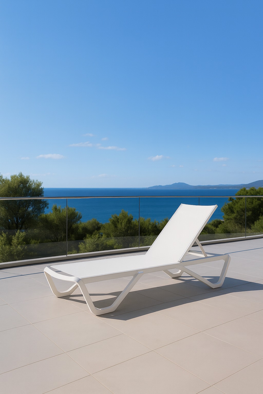 Шезлонг ENZO в белом цвете 5